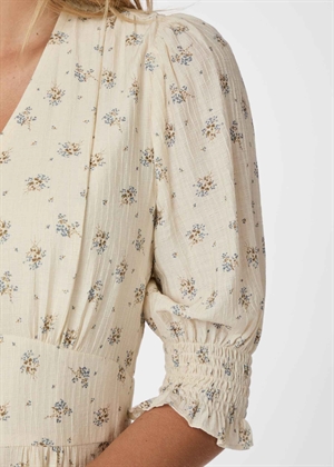 Valley soft fleur kjole Creme Neo Noir 