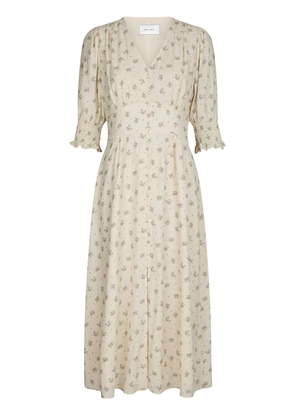 Valley soft fleur kjole Creme Neo Noir 