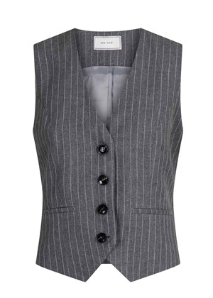 Vendetta pinstripe waistcoat Grey Melange Neo Noir 