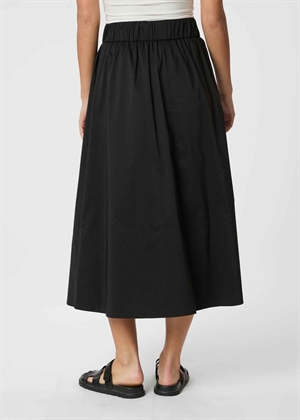 Yara poplin skirt Sort Neo Noir 