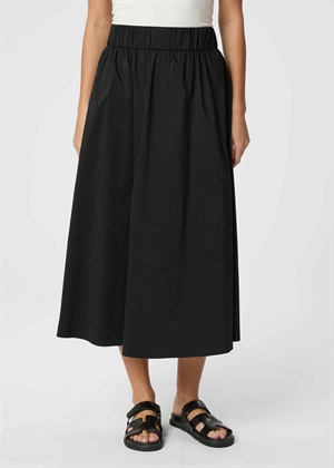 Yara poplin skirt Sort Neo Noir 