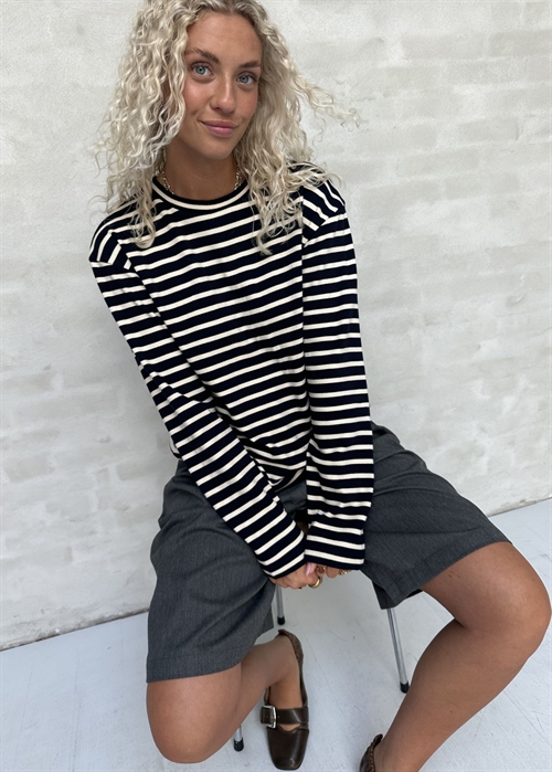 Nete stripe bluse Navy/Offwhite Boii Studios 
