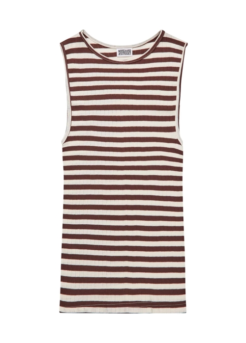 NPS broadway tank top Brown/Ecru Nørgaard På Strøget