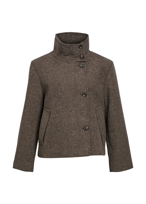 Riki short jakke Morel Melange Object 