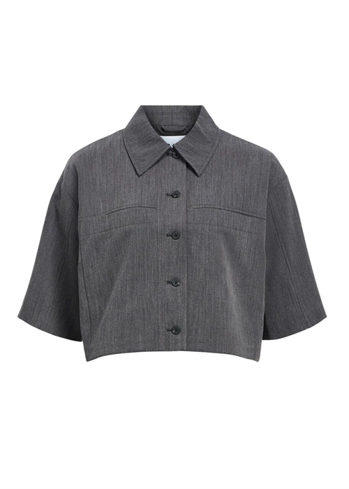 Ivalo 2/4 skjorte blazer Dark Grey Melange Object 