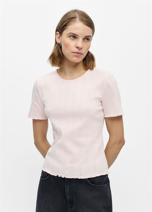 Peria ss o-neck tee pale Lilac Object 