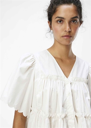 Hope ss v-neck bluse White Sand Object
