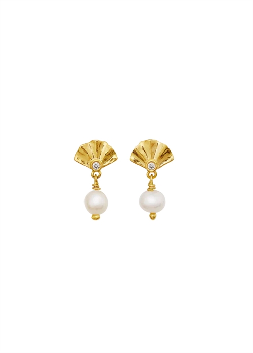 Odette earrings Forgyldt Maanesten