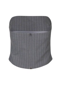 Independent top Grey sand stripe Oval square 