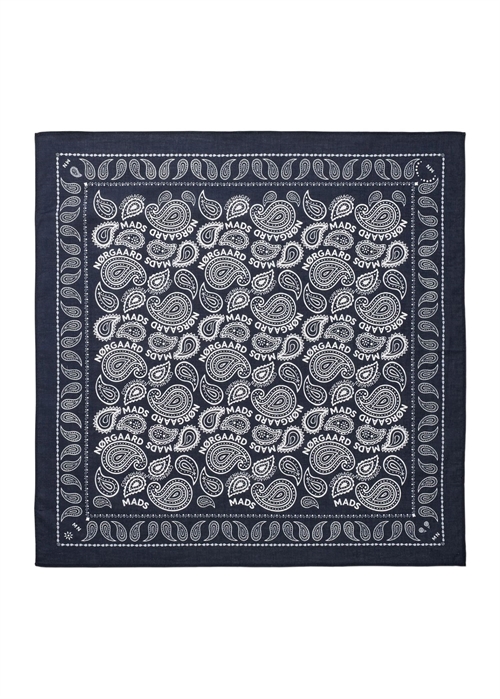 Paisley solid soft cotton scarf Parisian Night Mads Nørgaard 
