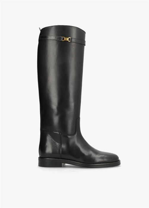 Equestra long leather boot Sort Phenumb 