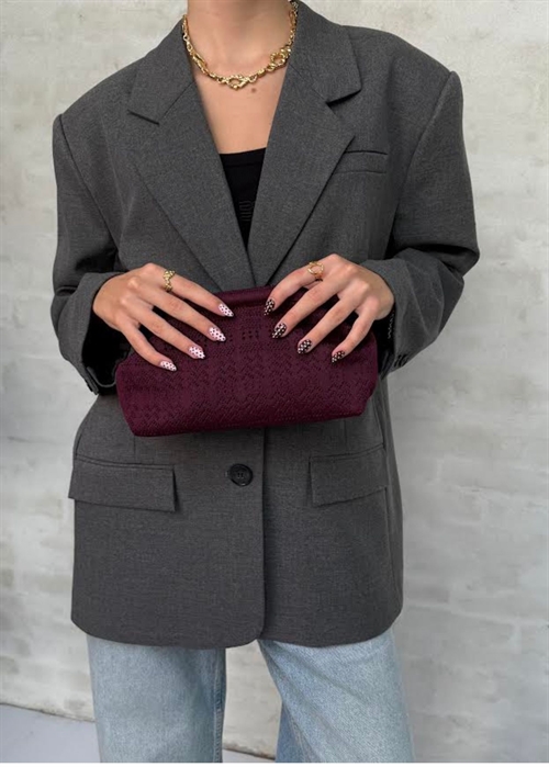 Small Rosalia clutch Plum Lace Pico 