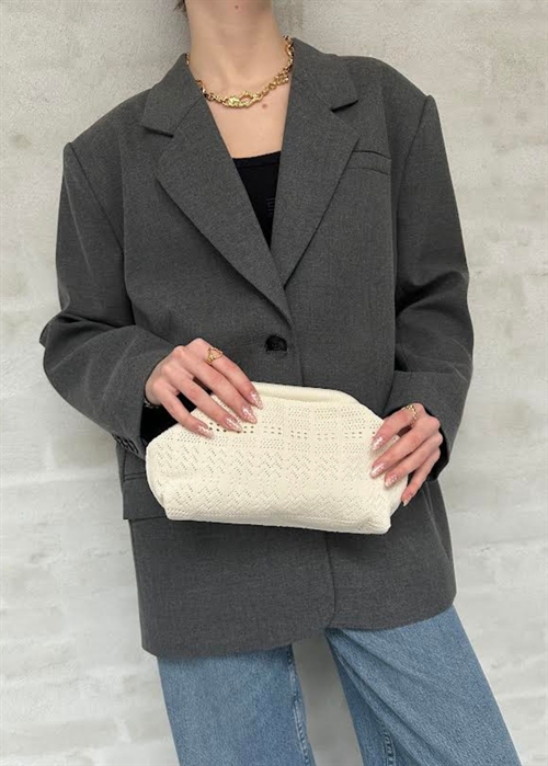 Small Rosalia clutch Ivory Lace Pico 