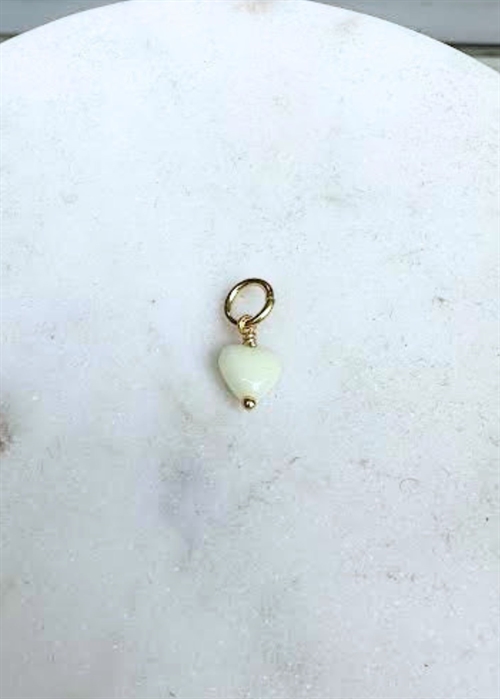 French mini heart pendant Ivory Pico 