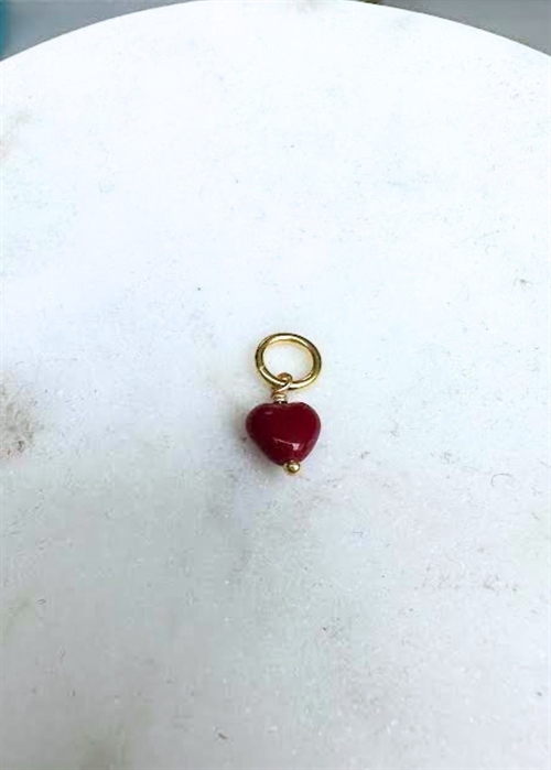 French mini heart pendant Wine Pico 