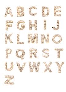 Alphabet pendant L Guld Pico 