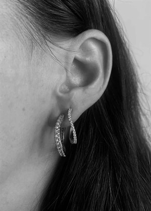 Amelia petit hoops Clear/Forgyldt Pico 