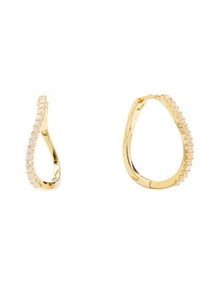 Amelia petit hoops Clear/Forgyldt Pico 
