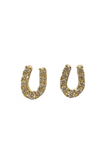 Angeline crystal studs Clear/Forgyldt Pico 