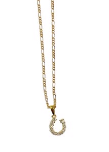 Angeline crystal necklace Clear/Forgyldt Pico 