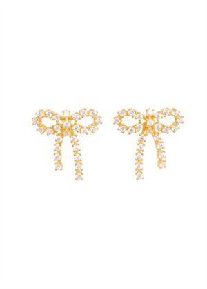 Arco small crystal studs Clear/Gold Pico 
