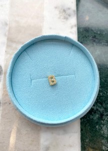Alphabet crystal stud B Forgyldt Pico 