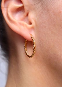 Berta grande hoops Gold Pico 