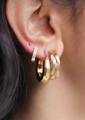 Braid stud Forgyldt Pico 