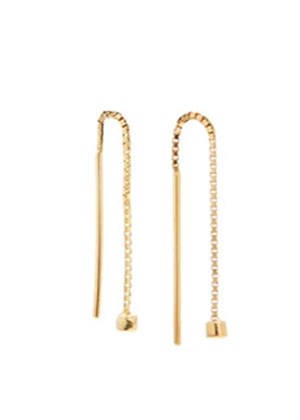 Crystal chain earrings Gold Pico 