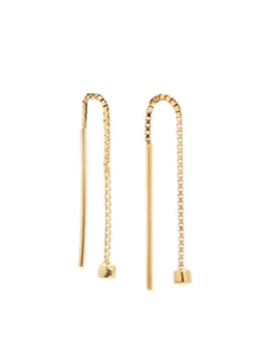 Crystal chain earrings Forgyldt Pico 