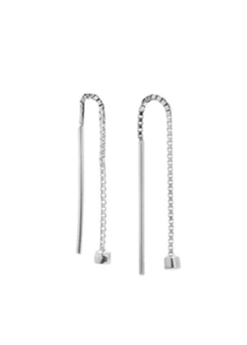 Crystal chain earrings Silver Pico 