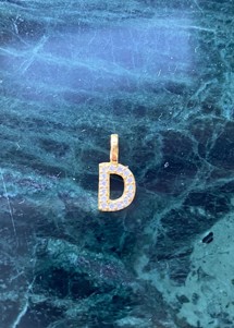 Alphabet pendant D Forgyldt  Pico 