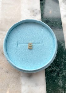 Alphabet crystal stud E Forgyldt Pico 