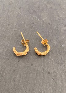 Feather stud Forgyldt Pico 