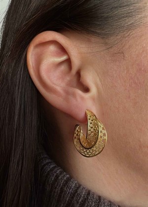 Filigran Afrika studs Forgyldt Pico 