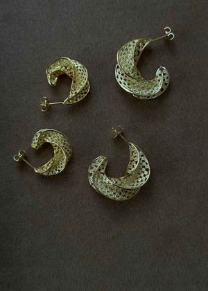 Filigran Afrika studs Forgyldt Pico 
