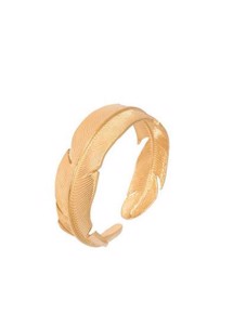 Fjer ring Forgyldt Pico 