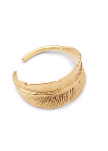 Fjer ring Forgyldt Pico 