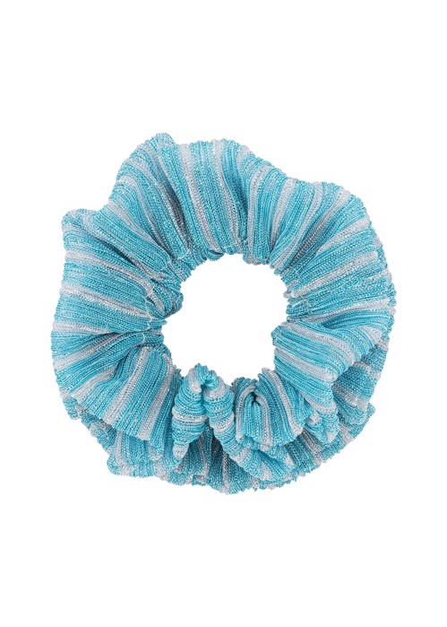 Plisse glimmer scrunchie Turkis Pico 