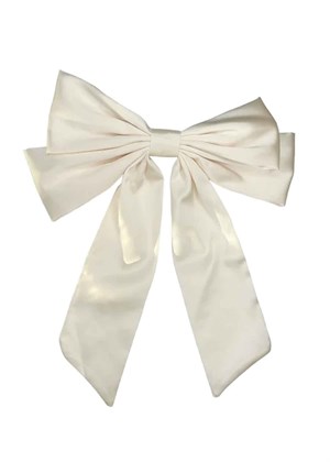 Isabella Bow Barette Ivory Pico