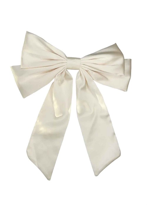 Isabella Bow Barette Ivory Pico