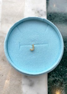 Alphabet crystal stud J Forgyldt Pico 