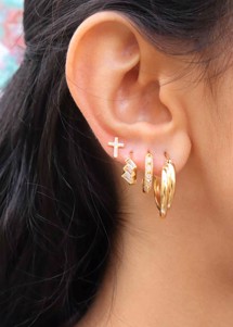 Jordyn hoops Forgyldt Pico 