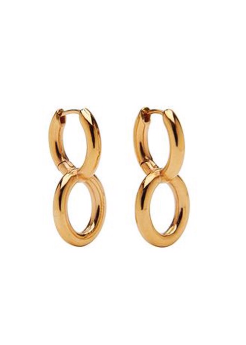 Maxie double hoops Gold Pico 