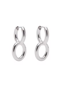 Maxie double hoops Silver Pico 