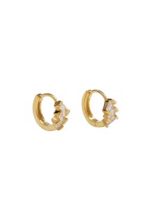 Mirach crystal hoops forgyldt klar Pico 