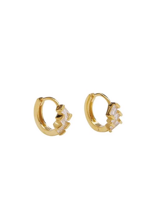 Mirach crystal hoops forgyldt klar Pico 