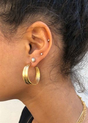 Olive studs Forgyldt Pico 