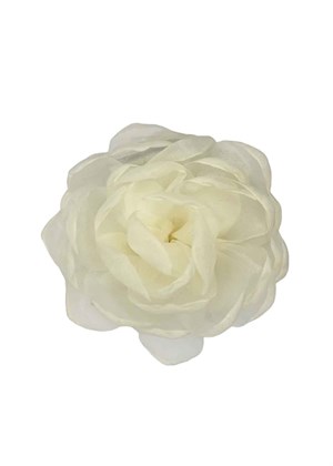 Organza flower claw Ivory Pico 