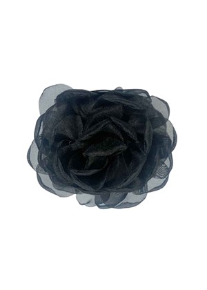 Organza flower claw Black Pico 